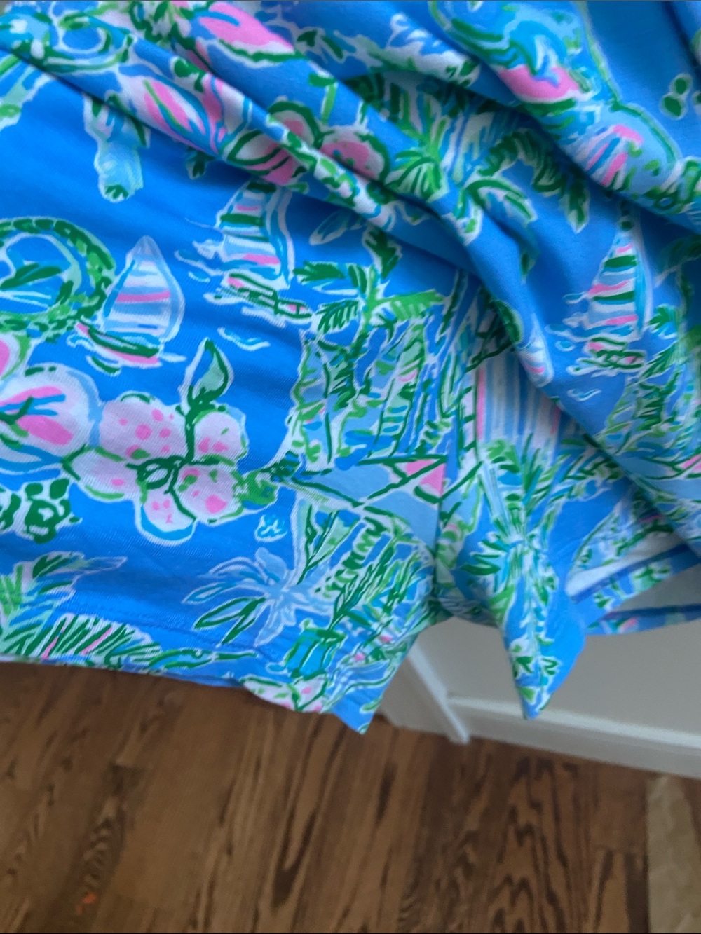 Lilly Pulitzer Blue Tropical Print Short Dress - Picture 11 of 15